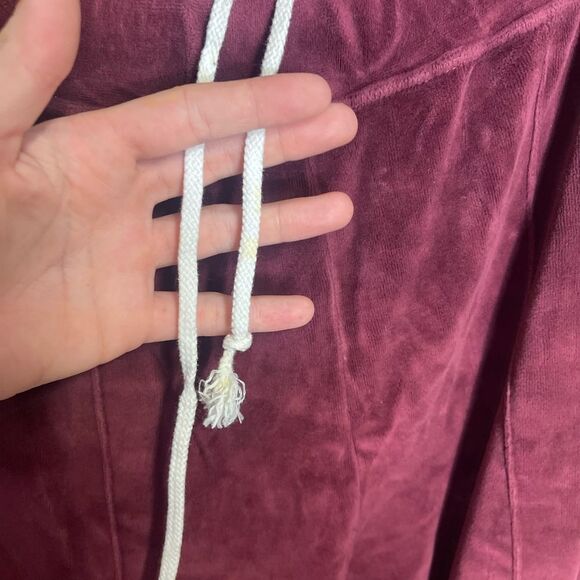 Vintage 70's Yves Saint Laurent YSL Maroon Velour Tracksuit Leisure Size Large - Picture 8 of 16